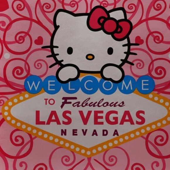 HELLO Kitty Las Vegas Womens Pink Reusable Bag - Picture 3 of 3